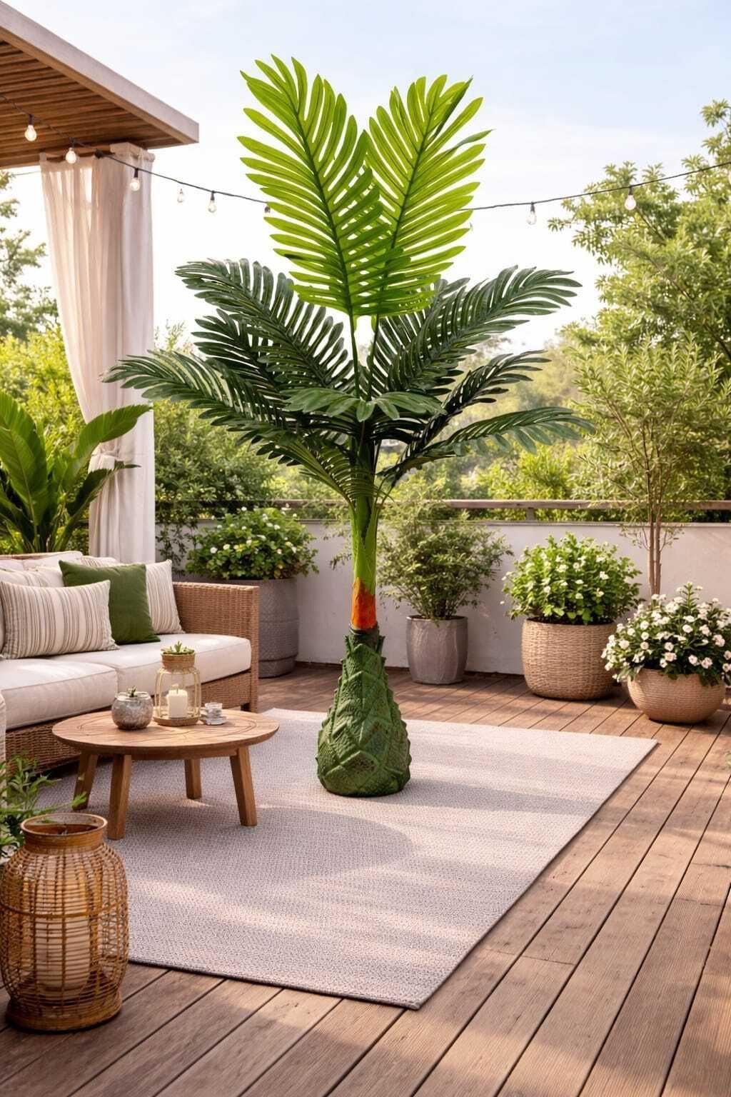 Premium Artificial Areca Palm Tree with Decorative Pot Artificial Plant with Pot-image-2