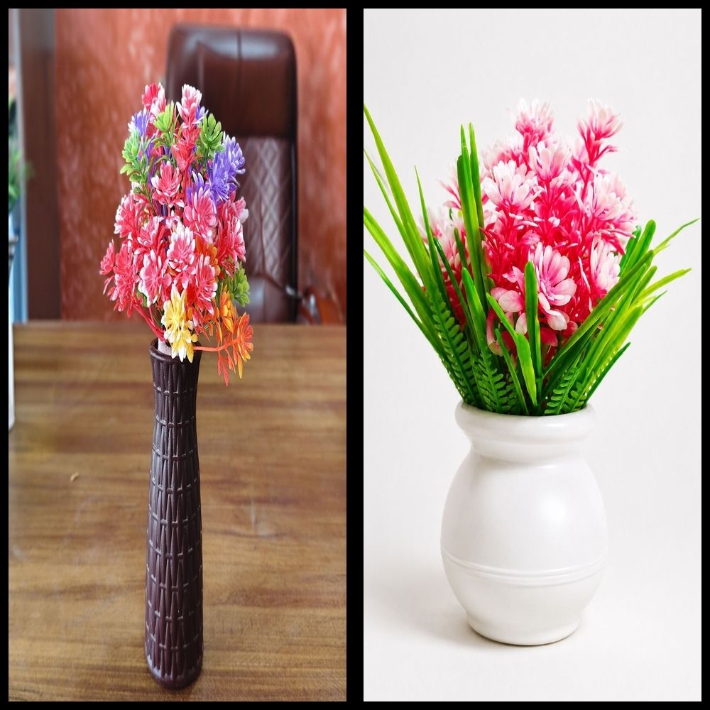 nexat Artificial Plant with Pot for Decoration of LivingRoom, Showcase or Office Table Bonsai Wild Artificial Plant with Pot-picture-4