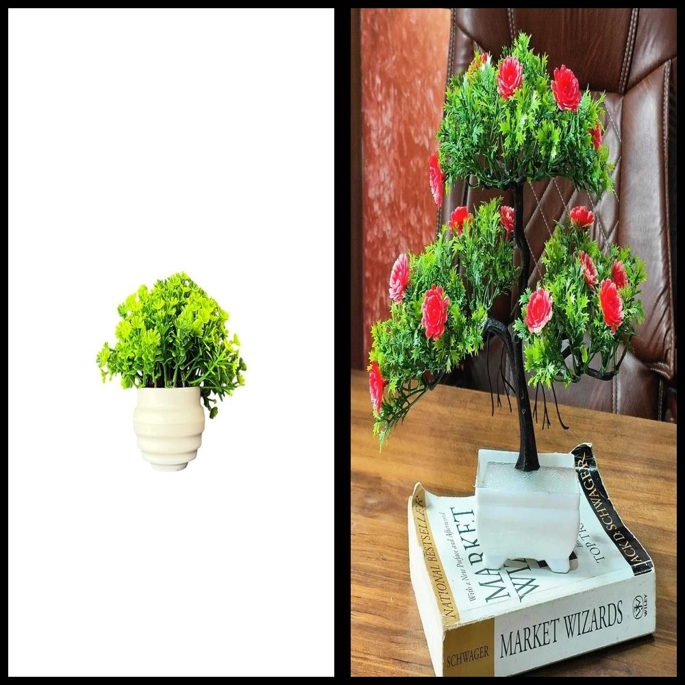 nexat Artificial Plant with Pot for Decoration of LivingRoom, Showcase or Office Table Bonsai Wild Artificial Plant with Pot-picture-17