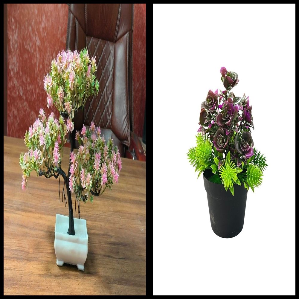nexat Artificial Plant with Pot for Decoration of LivingRoom, Showcase or Office Table Bonsai Wild Artificial Plant with Pot-picture-1