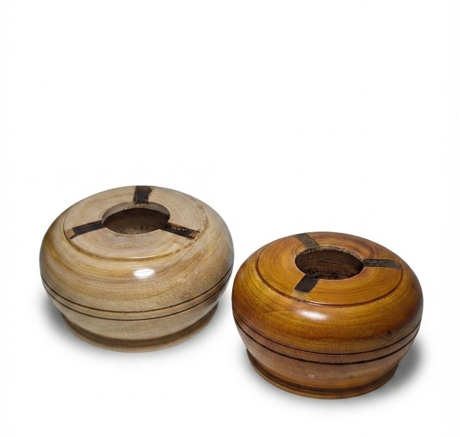 Wooden Ash Try For Home & Office With premium Finishing (Pack Of 2) Brown Wood Ashtray-image-44