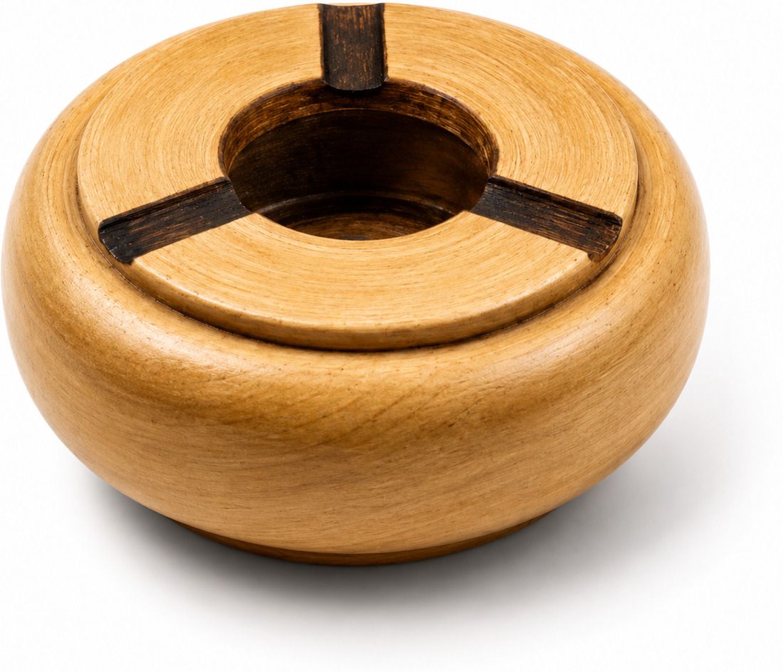 sm wood junction Hand-Carved Wooden Ashtray Brown Wood Ashtray-picture-34