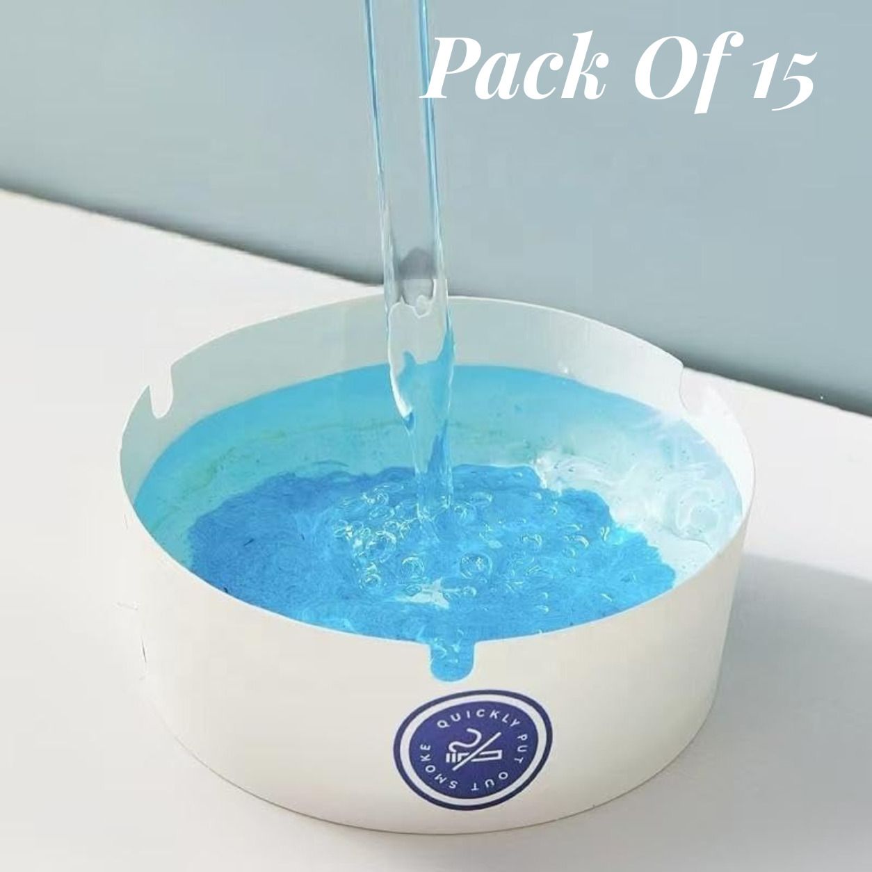 Portable Smokeless Car Ashtray with Blue Gel White Paper Ashtray-image-12