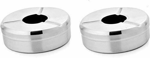 2 PCs Ashtray Ash tray For Bar Hotel Car Cigarette Ash Plate Cigar Plate tray For office Steel Stainless Steel Ashtray-image-45