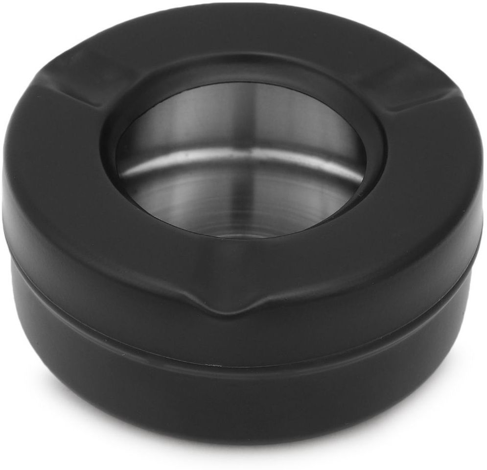 dynore Black Ash Tray Black Stainless Steel Ashtray-picture-26
