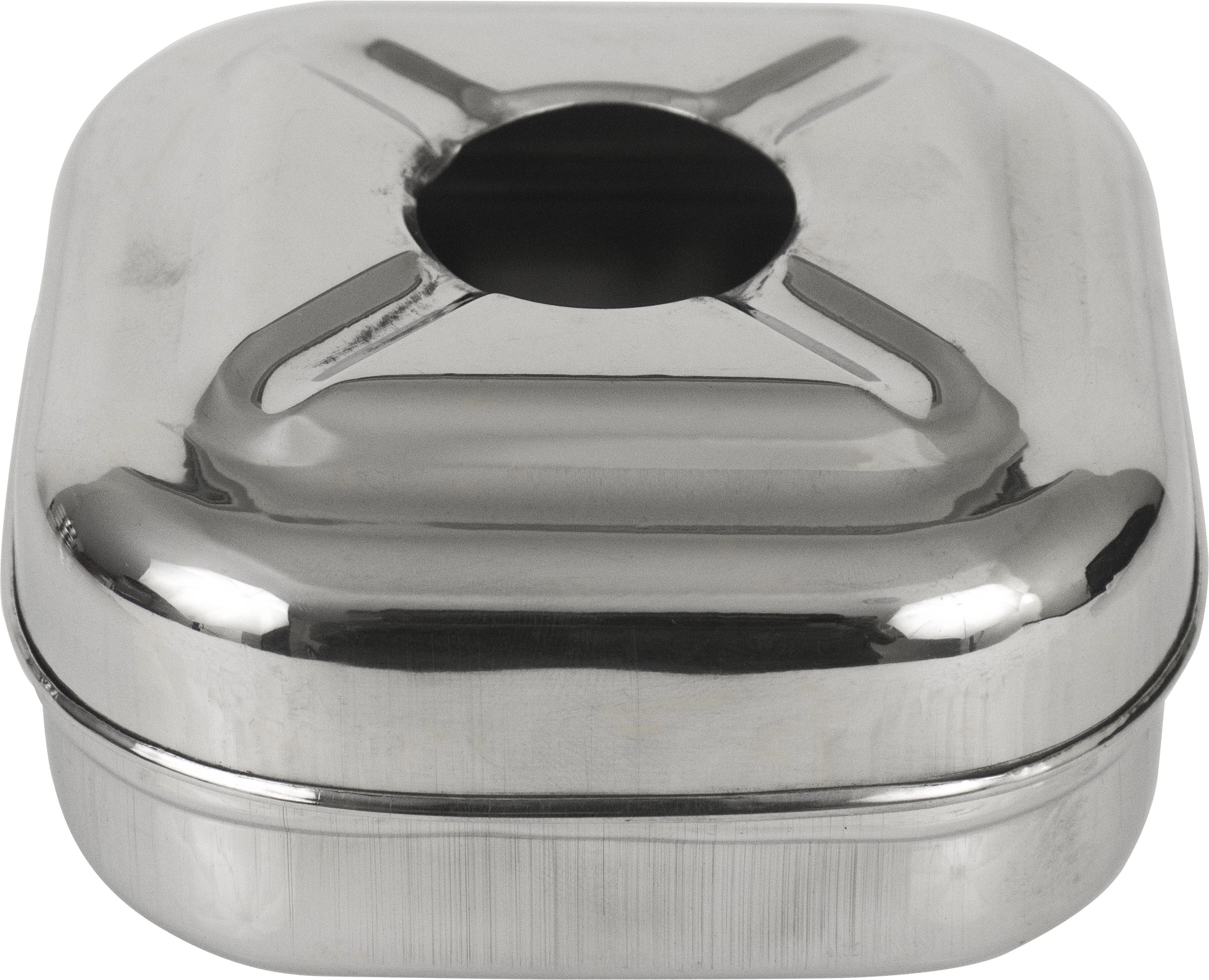 Ashtray for Cigarette Stainless Steel Ash Holder Tray with Lid for Home, Office and Bar Silver Steel Ashtray