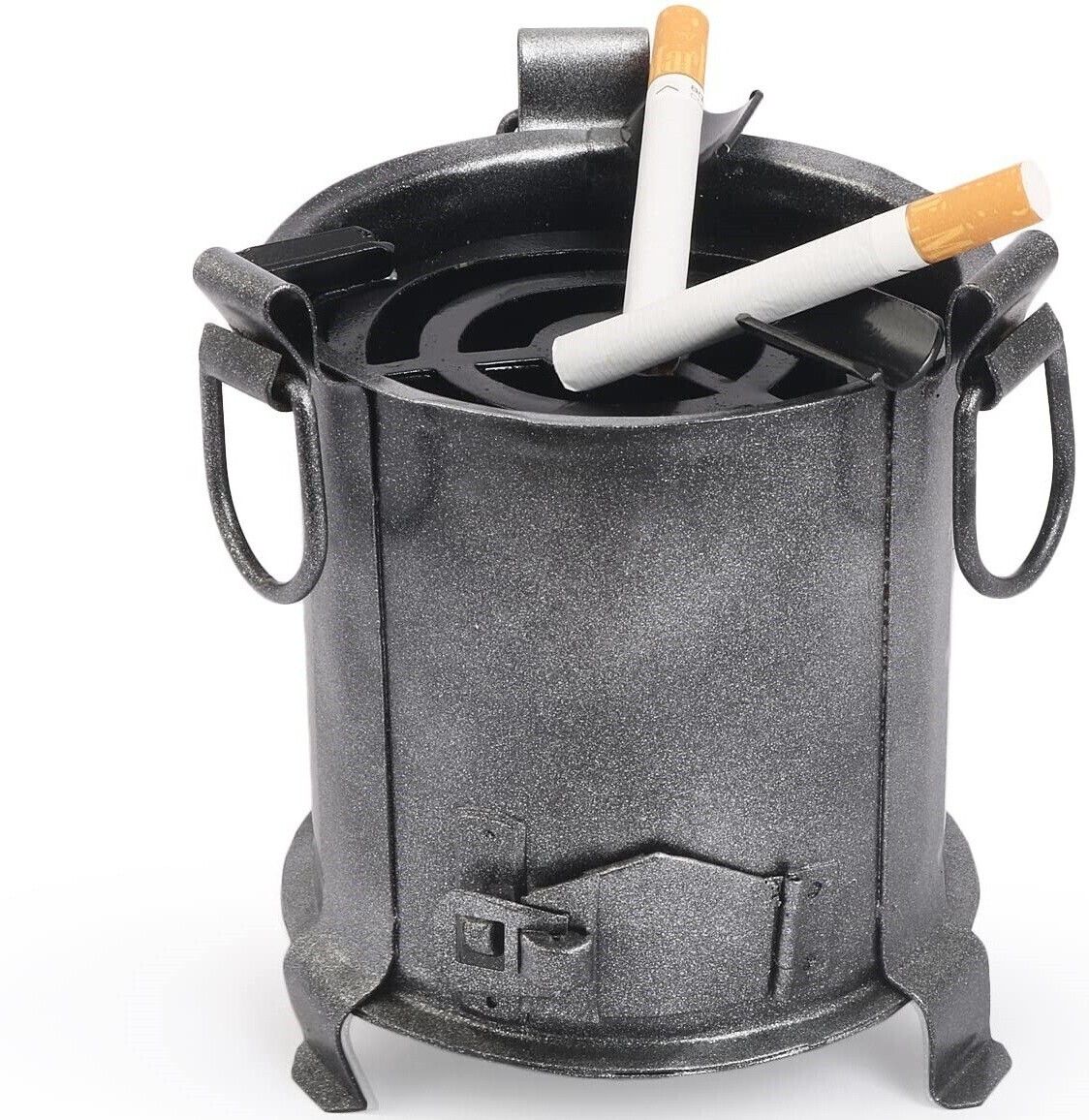 Angeethi BBQ Style Metal Ashtray Black Iron Ashtray-image-13