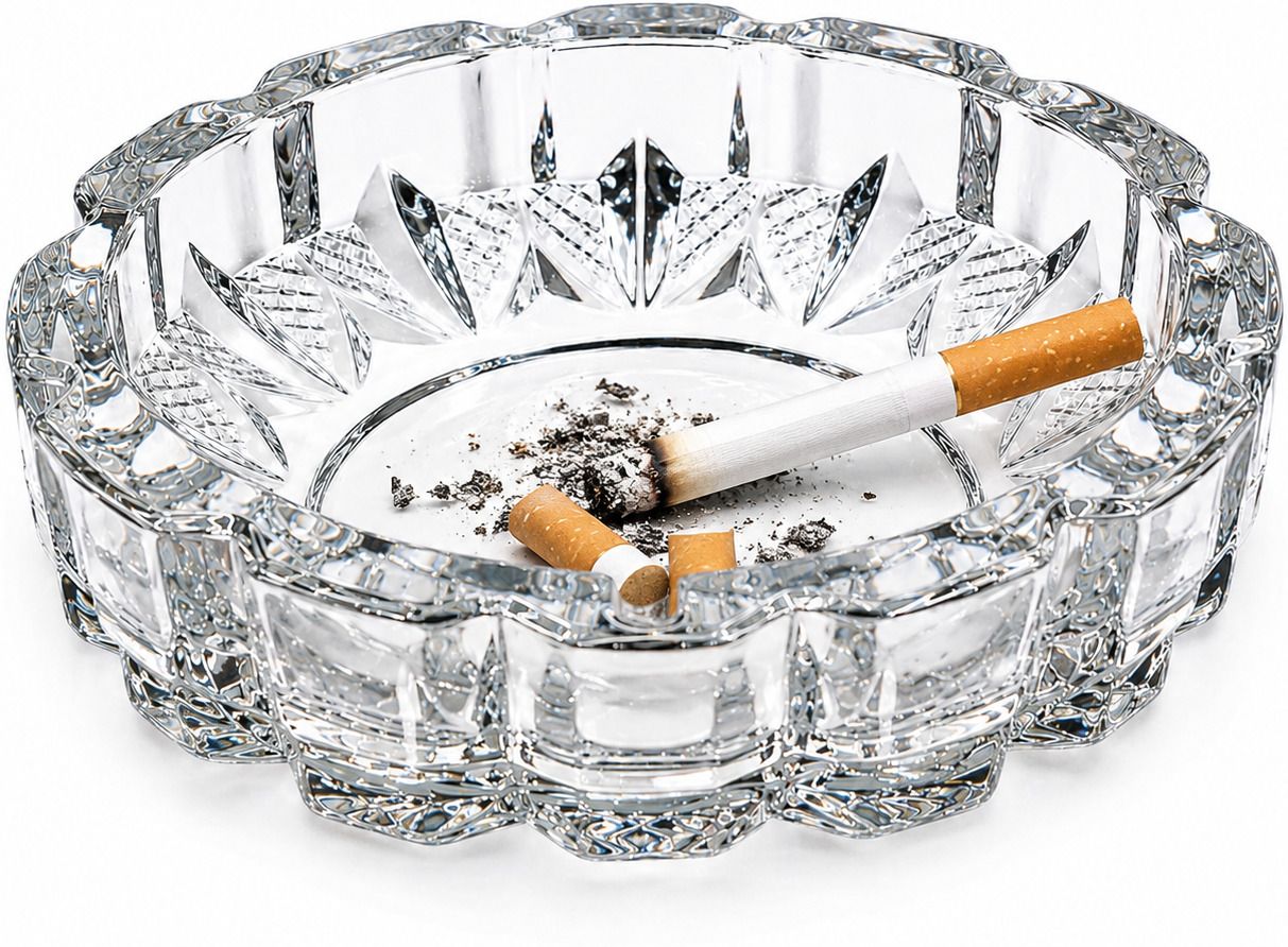 glassbunny Dish For Smoking For Home, For Cigarette Stylish, For Home Clear Glass Ashtray-picture-40