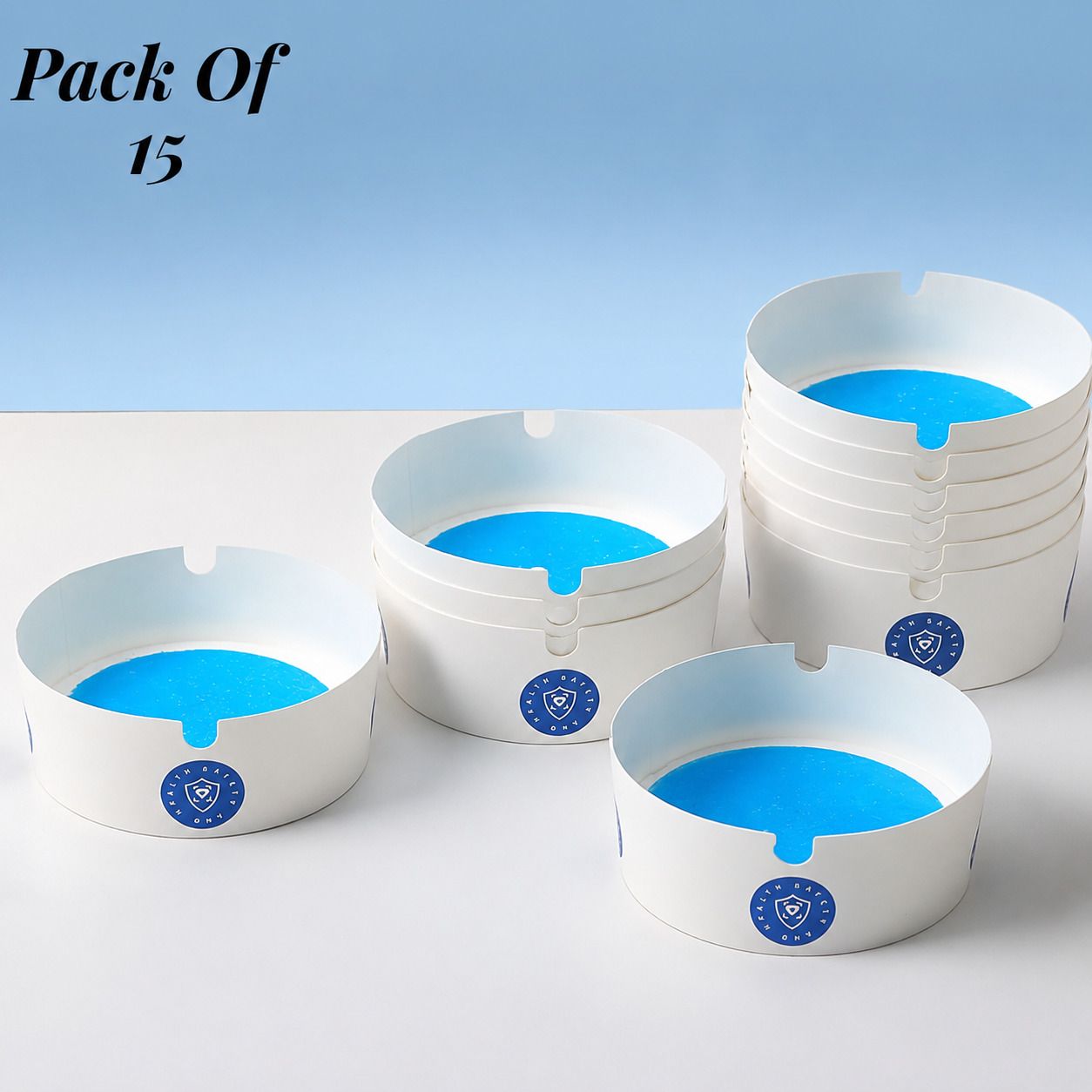 paper ASH TRY pack of 15 white clor White Silicone Ashtray-image-17