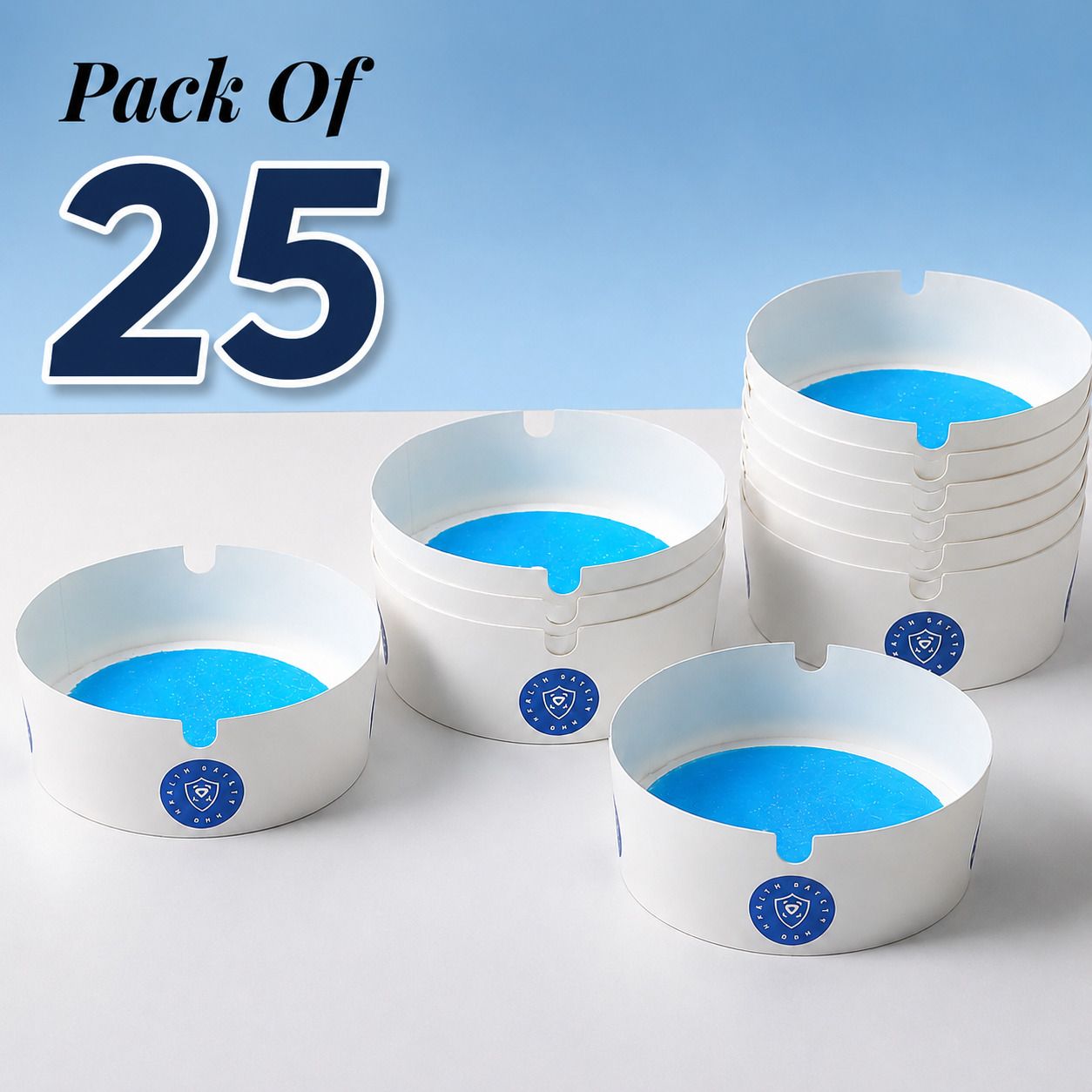 paper ASH TRY pack of 25 white clor White Silicone Ashtray-image-16