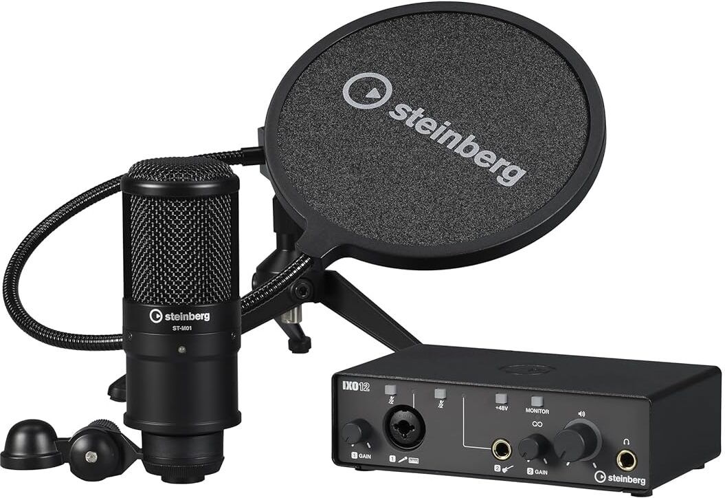 steinberg IXO Podcast Pack With IXO12 Audio Interface, Studio Condenser Mic & Pop Shield, Audio Interface-picture-10