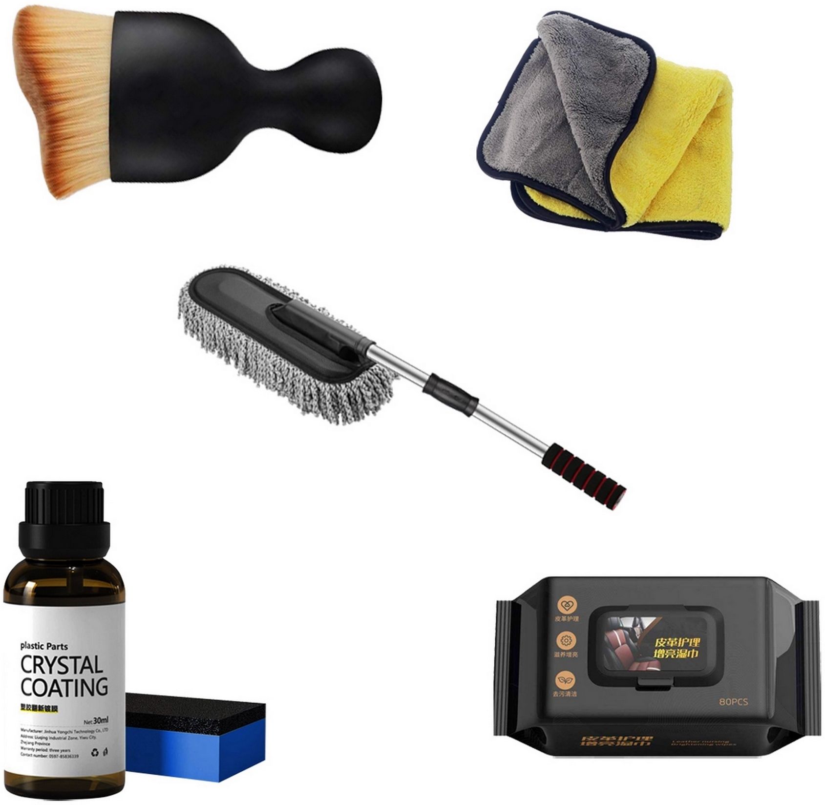 oridor 5 Pcs Combo Of Big Duster, Plastic Crystal Coating, Small Brush, Towel, Wipes Combo-picture-17