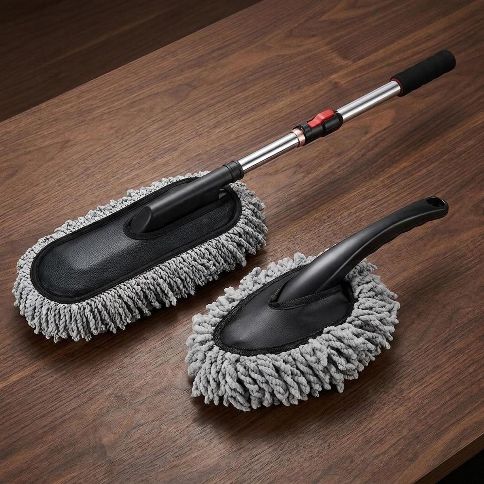 oridor Premium Microfiber Car Duster Brush with Extendable Handle Dust Cleaner 2 Pcs-L Combo-picture-15