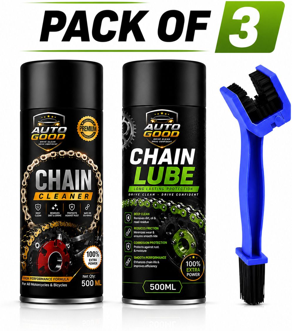 auto good 1 Chain Cleaner, 1 Chain Lube, 1 Chain Cleaning Brush Combo-picture-33