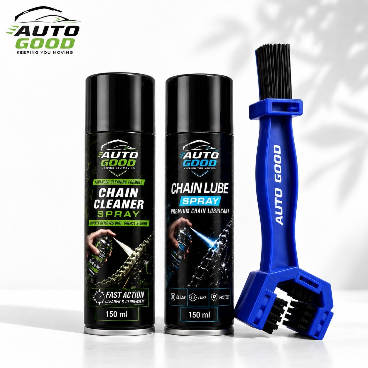 auto good Chain Cleaner, Chain Lube, Each 150 ML, + Free Chain Cleaning Brush Included Combo-picture-2