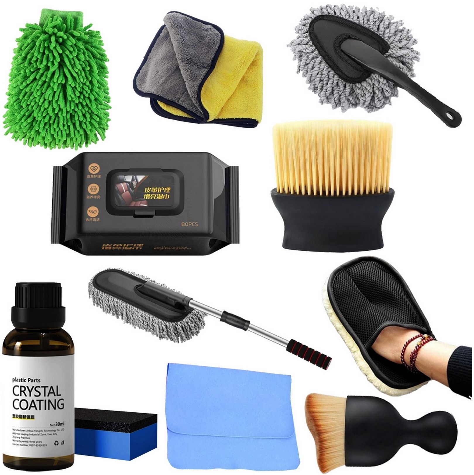 oridor Big Brush,Big Duster,Coating,Gloves,Towel(2),Brush,Stone Remover,Wipes,Mitt Combo-picture-27
