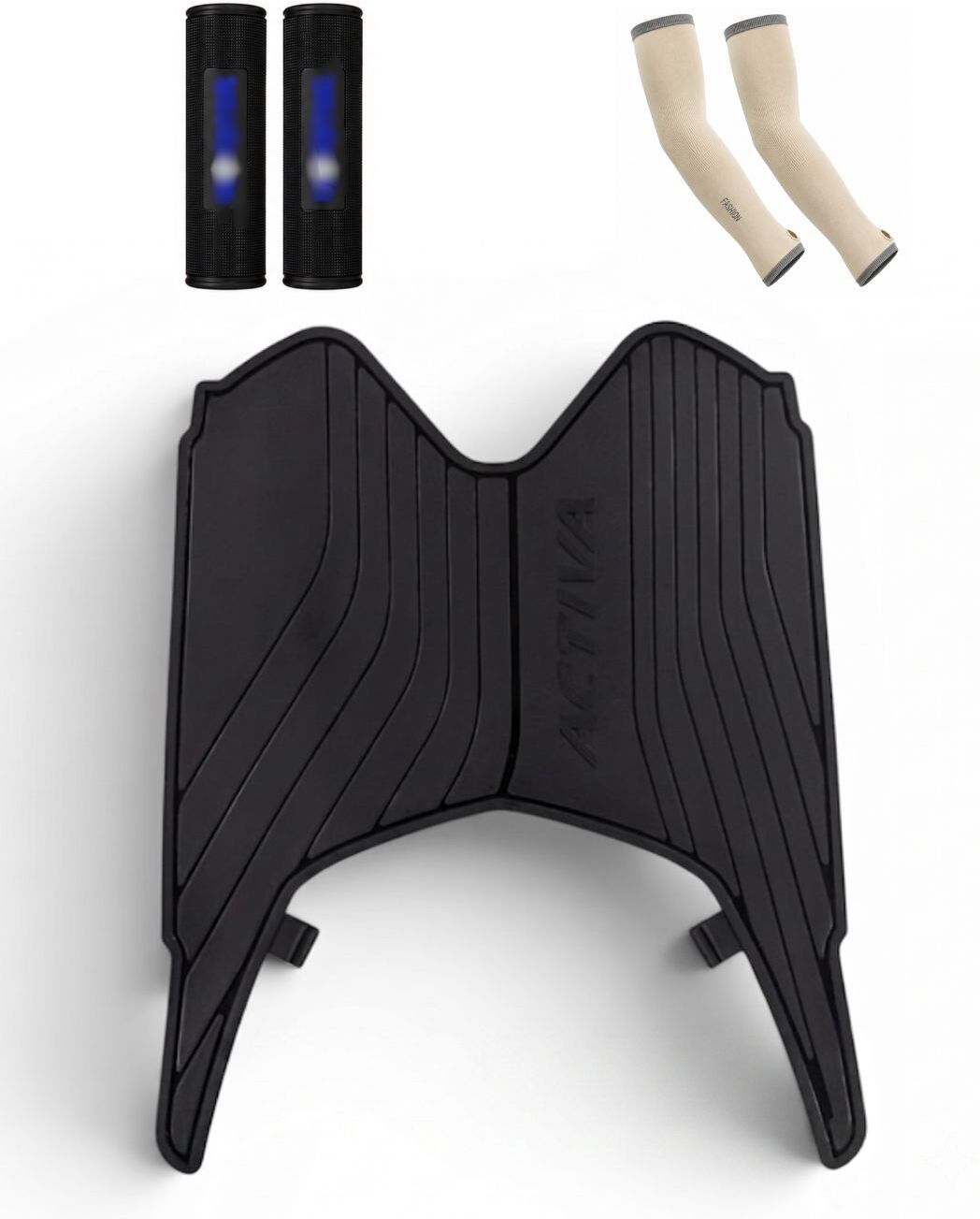 Anti-Skid Footmat For Activa 3g/4g/5g, Grip Covers (Blue), Arm-Protection Sleeves Combo-image-20