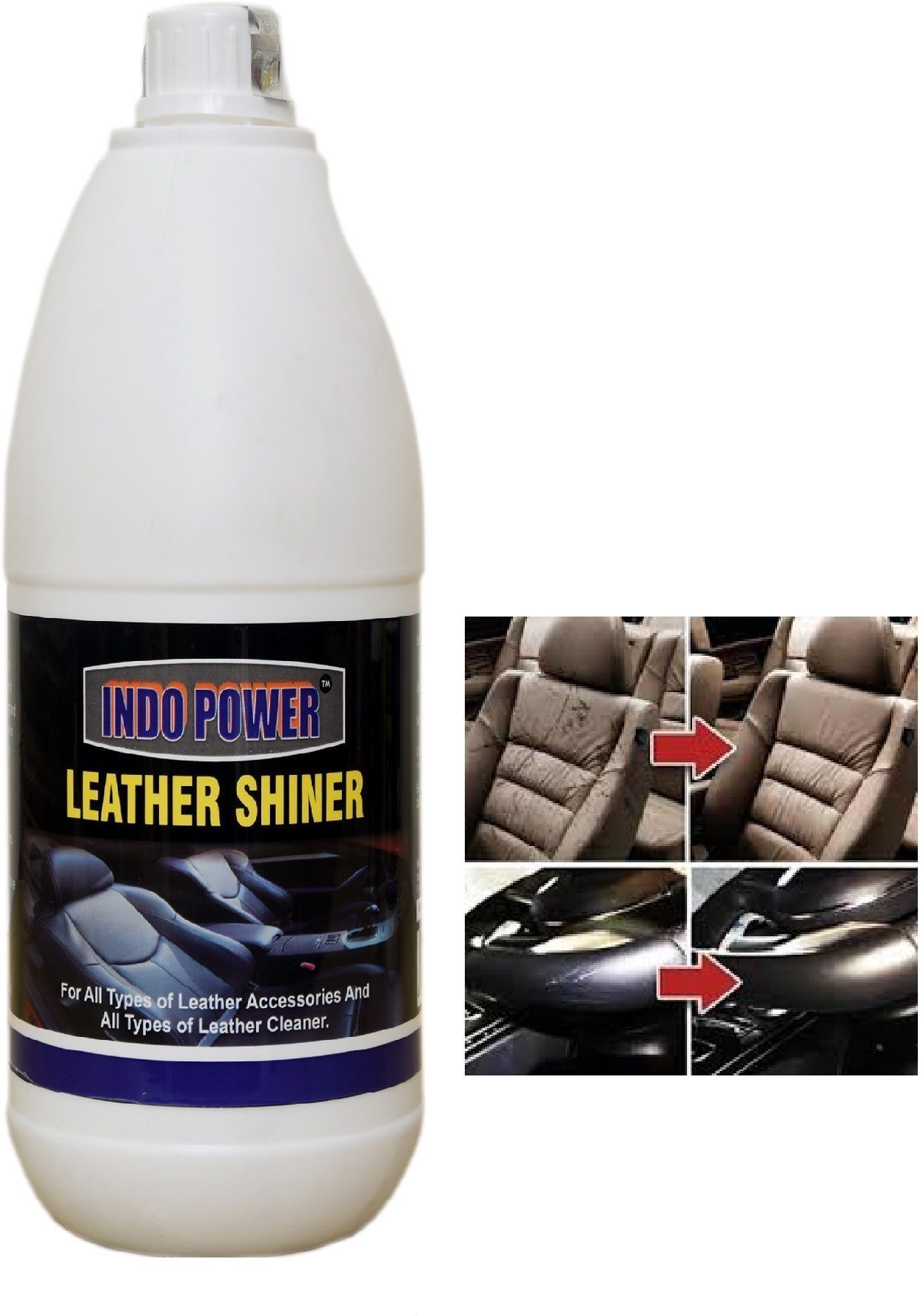indopower BPp2111-LEATHER SHINER 1ltr. Combo-picture-4