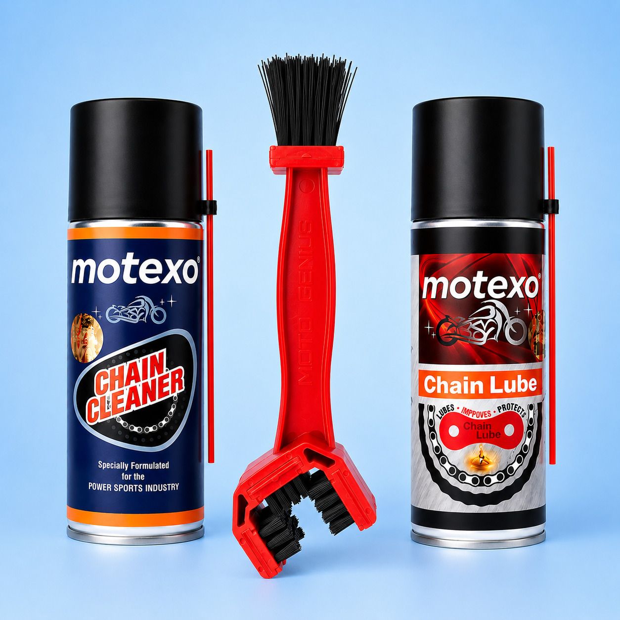motexo 1 Bottle Of Chain Cleaner, 1 Bottle Of Chain Lubricant, 1 Chain Cleaning Brush Combo-picture-32
