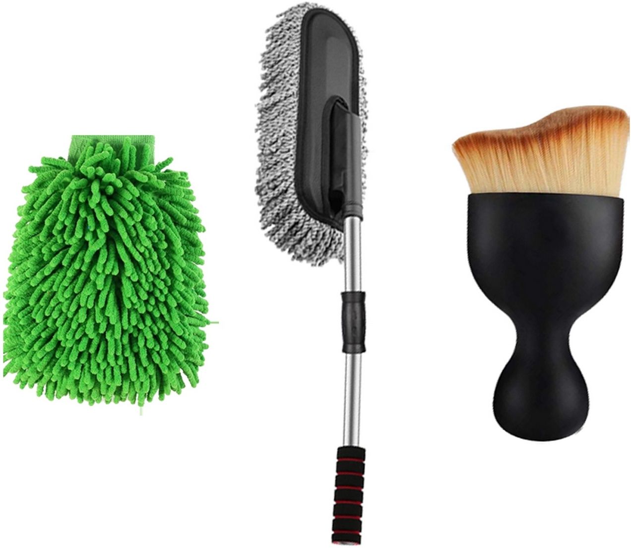 srbkfashion 3 Pcs Combo Of Microfiber Extended Big Duster, Small Brush, Wash Mitt Combo-picture-10