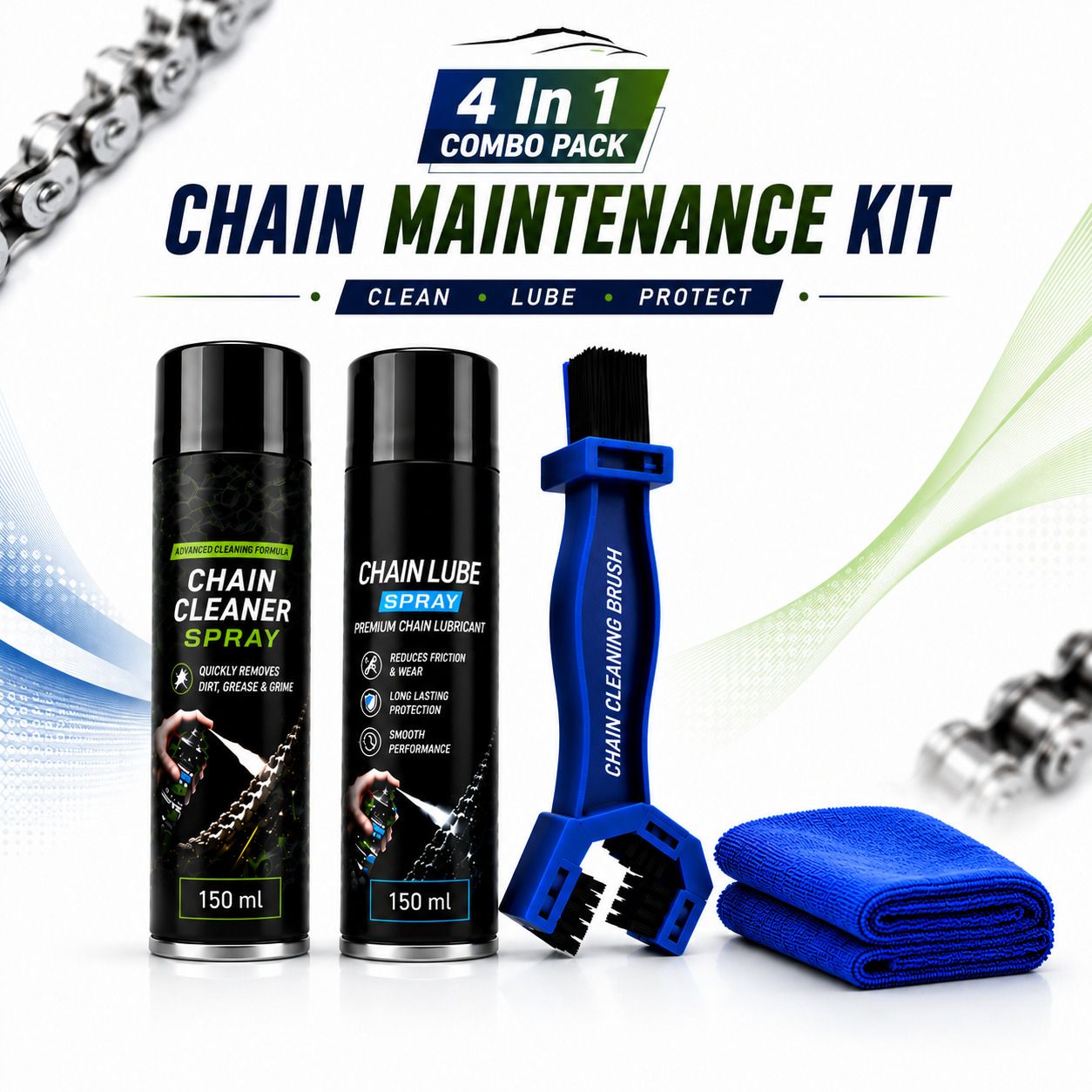 auto good Complete 4-in-1 Chain Maintenance Kit 300 ml Combo-picture-19