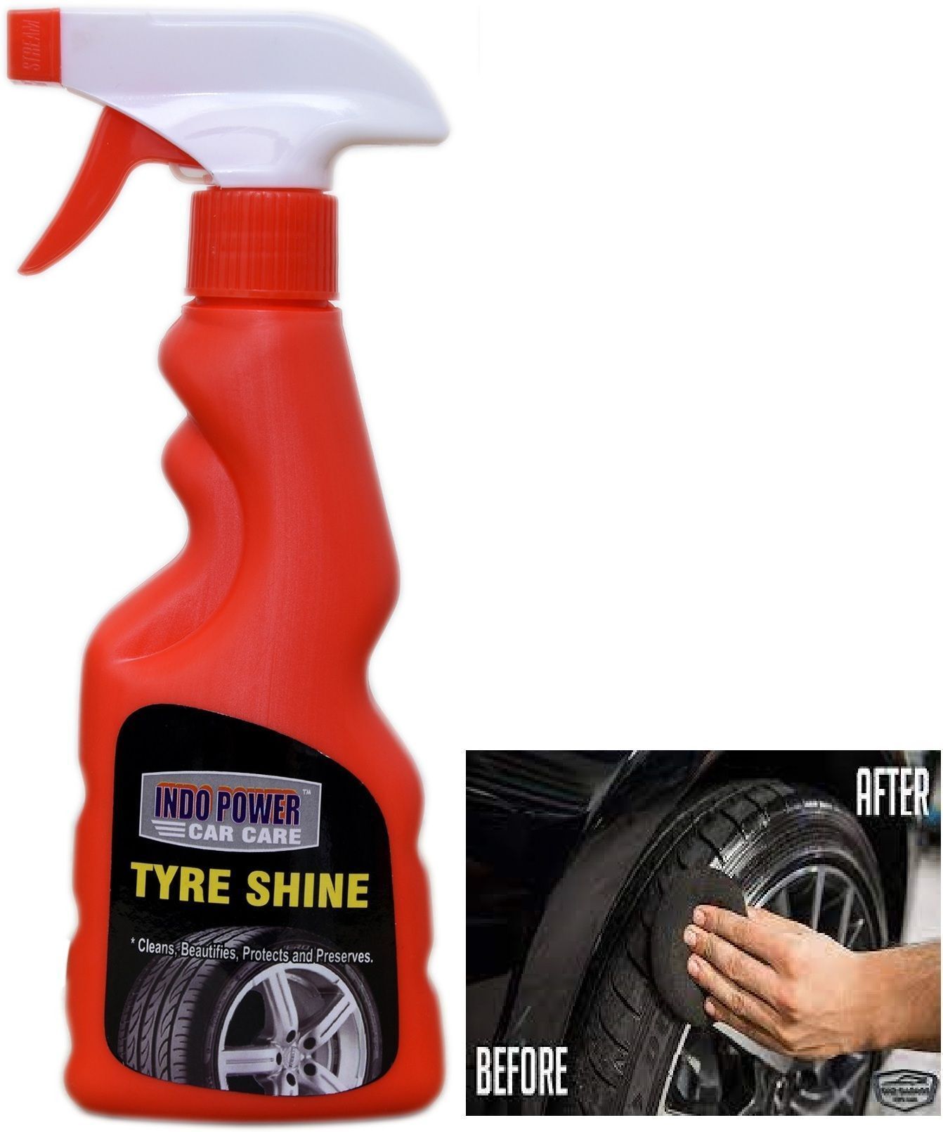 indopower BPp1974-TYRE SHINER SPRAY 250ml. Combo-picture-32