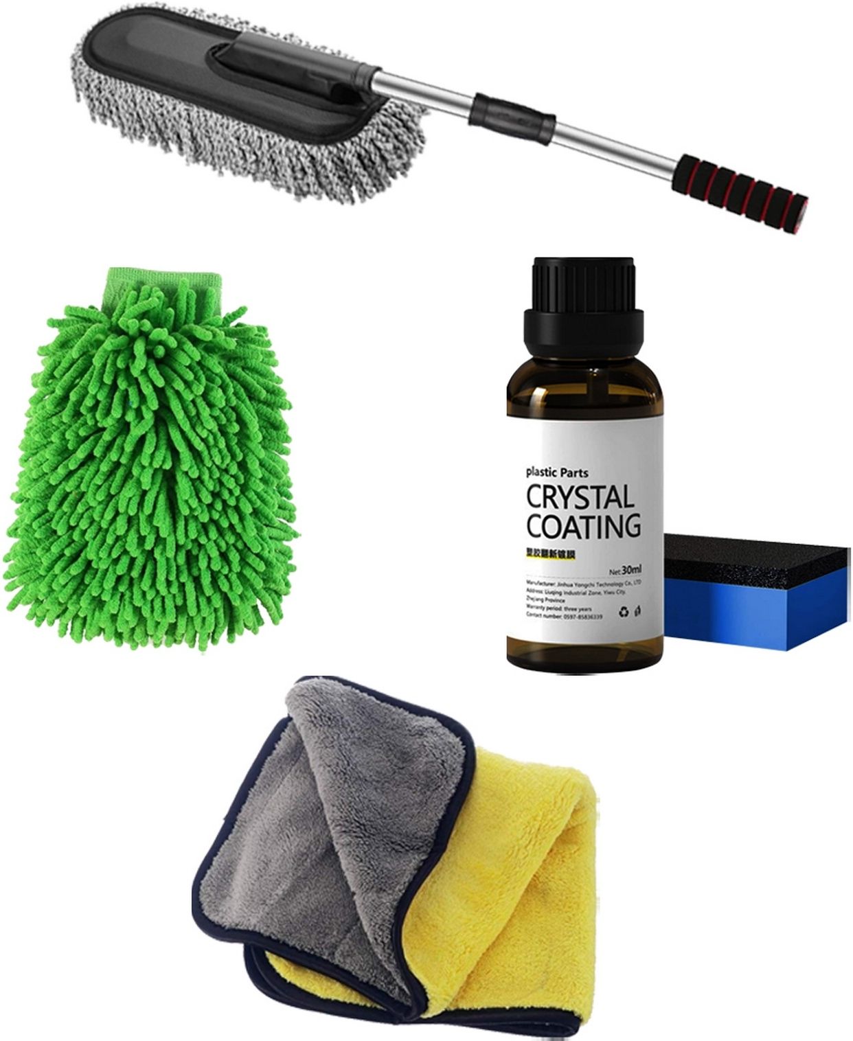 srbkfashion 4 Pcs Combo Of Big Duster, Crystal Coating, Microfiber Towel, Wash Mitt Combo-picture-19