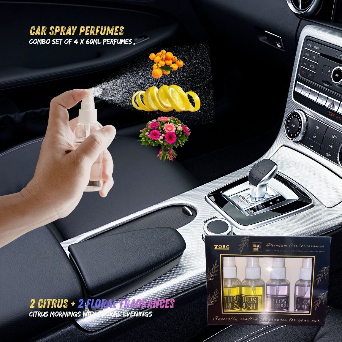 Relax&Drive Car Perfume Combo Car Perfumes 4pc Combo Air Purifier-image-20
