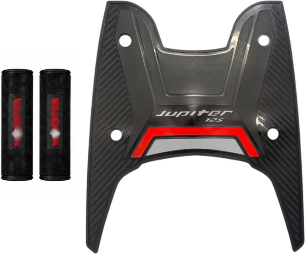 ANTI SKID MAT JUPITER 125, HANDLEBAR GRIP COVERS RED Combo-image-38