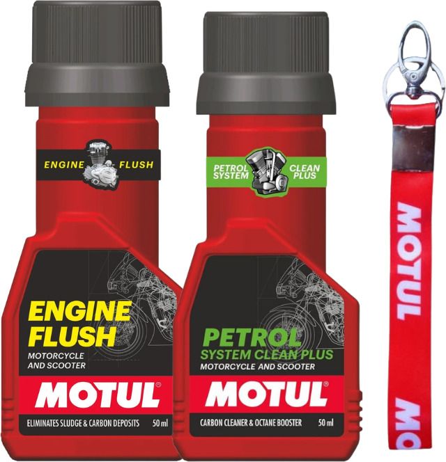 motul ENGINE FLUSH & PETROL CLEAN PLUS FOR TWO WHEELER-50ML WITH FREE KEYCHAIN Combo-picture-34