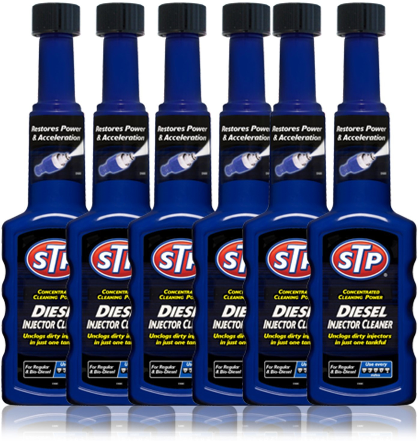 stp DIESEL INJECTOR CLEANER: Unclog dirty injectors (200 ml) : Pack of 8 Combo image 1