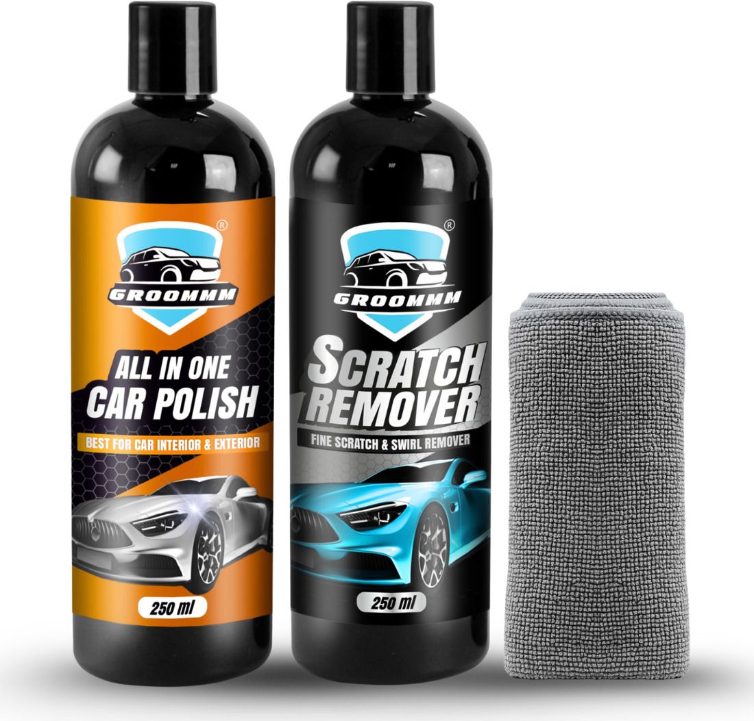 groommm Car polish for interior & exterior with Car scratch remover (250mlx2) Combo-picture-40