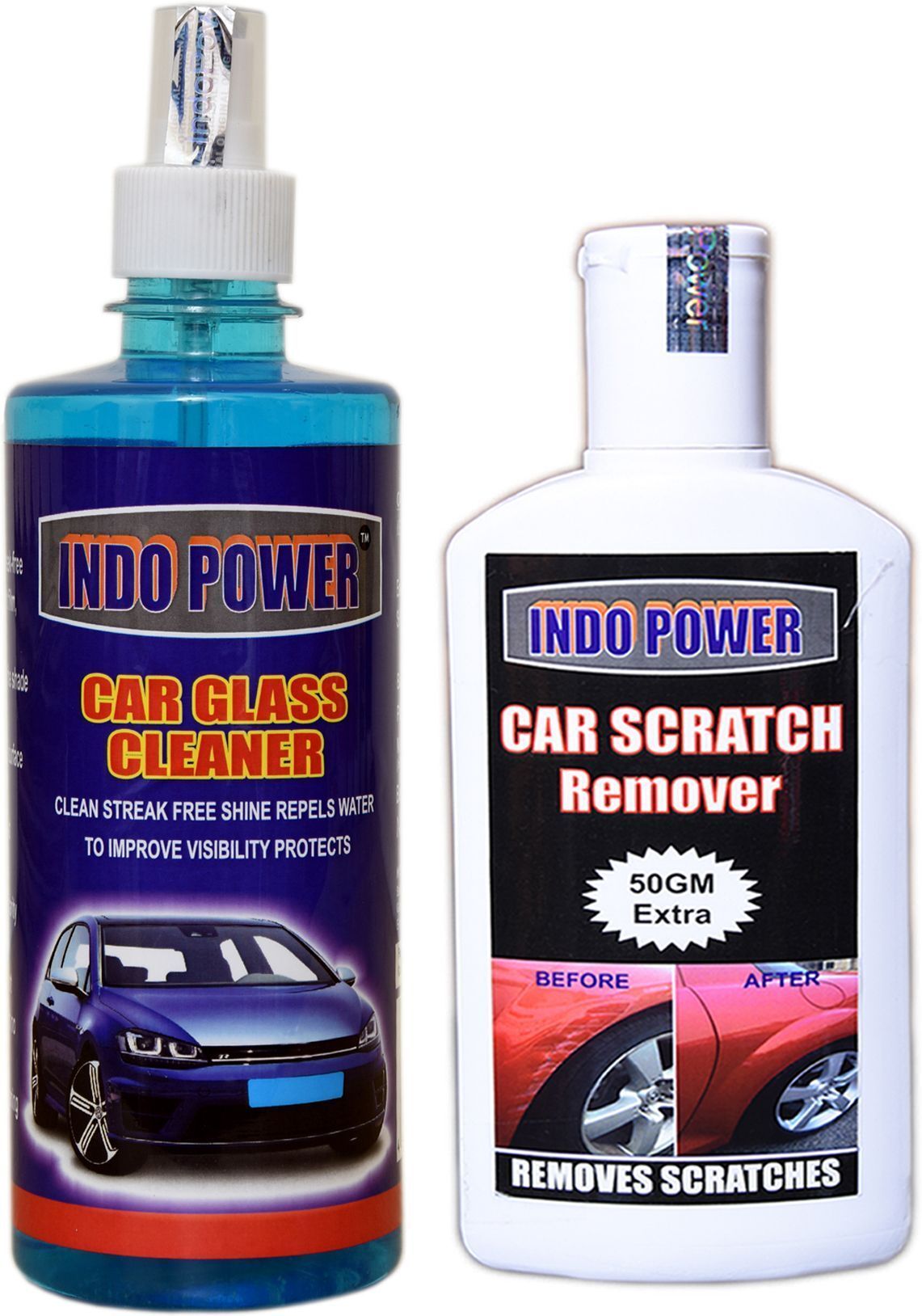indopower CAR GLASS CLEANER 500ml+ Scratch Remover 200gm. Combo-picture-38
