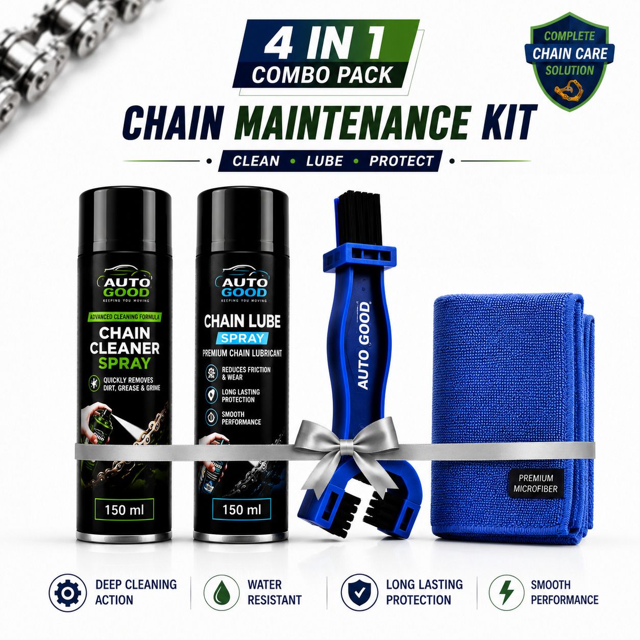 auto good 4 in 1 Chain Maintenance Kit along with free cleaning tools, 300 ml Combo-picture-20