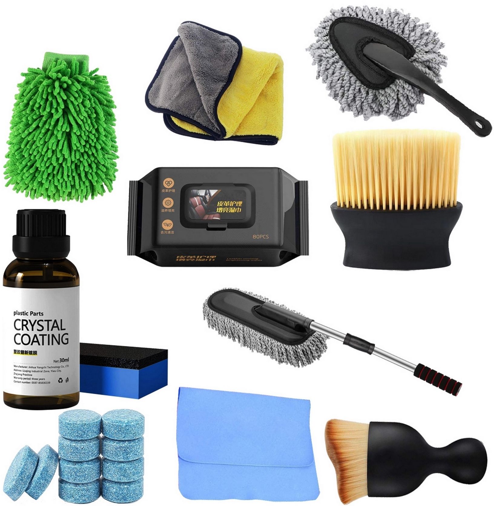 oridor Big Brush, Big Duster, Coating, Tablet, Towel(2), Brush, Duster, Wipes, Mitt Combo-picture-11