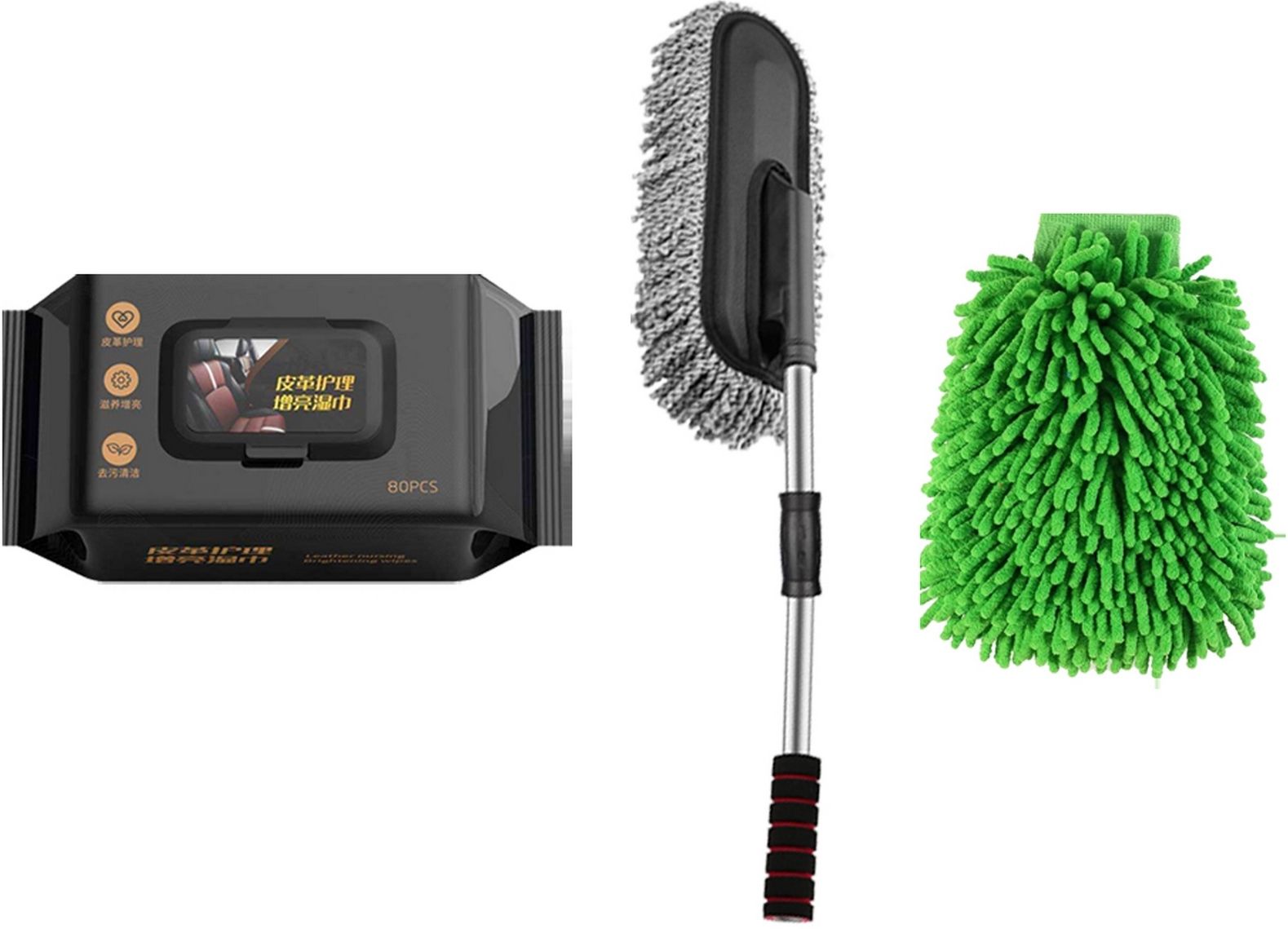 srbkfashion 3 Pcs Combo Of Microfiber Extended Big Duster, Wipes, Wash Mitt Combo-picture-20