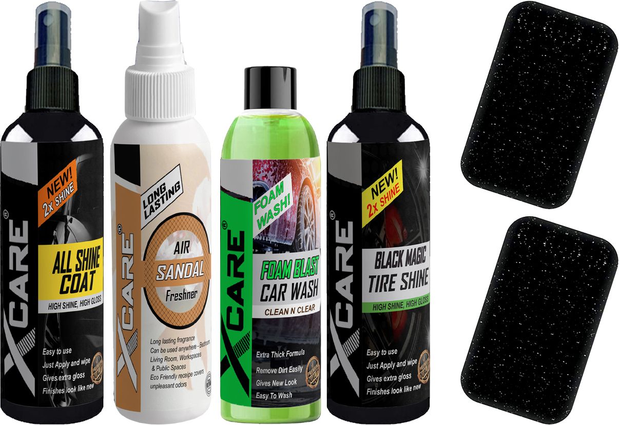 xcare ALL SHINE COAT 100ML, FOAM BLAST CAR WASH 100ML, AIR FRESHNER 100 ML, TYRE SHINE 100ML Combo-picture-27