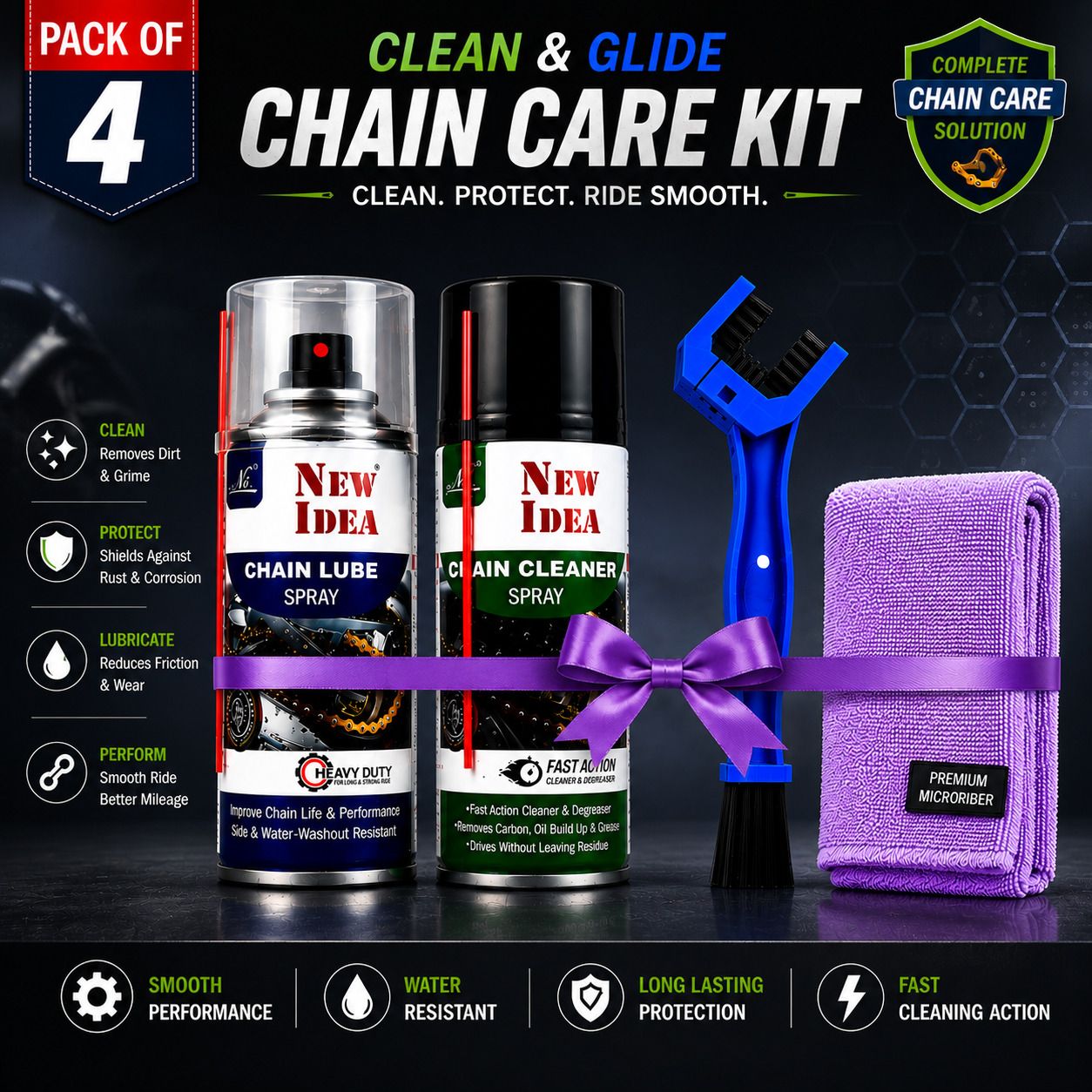 newidea New Idea Motorcycle Chain Maintenance Kit Combo-picture-15