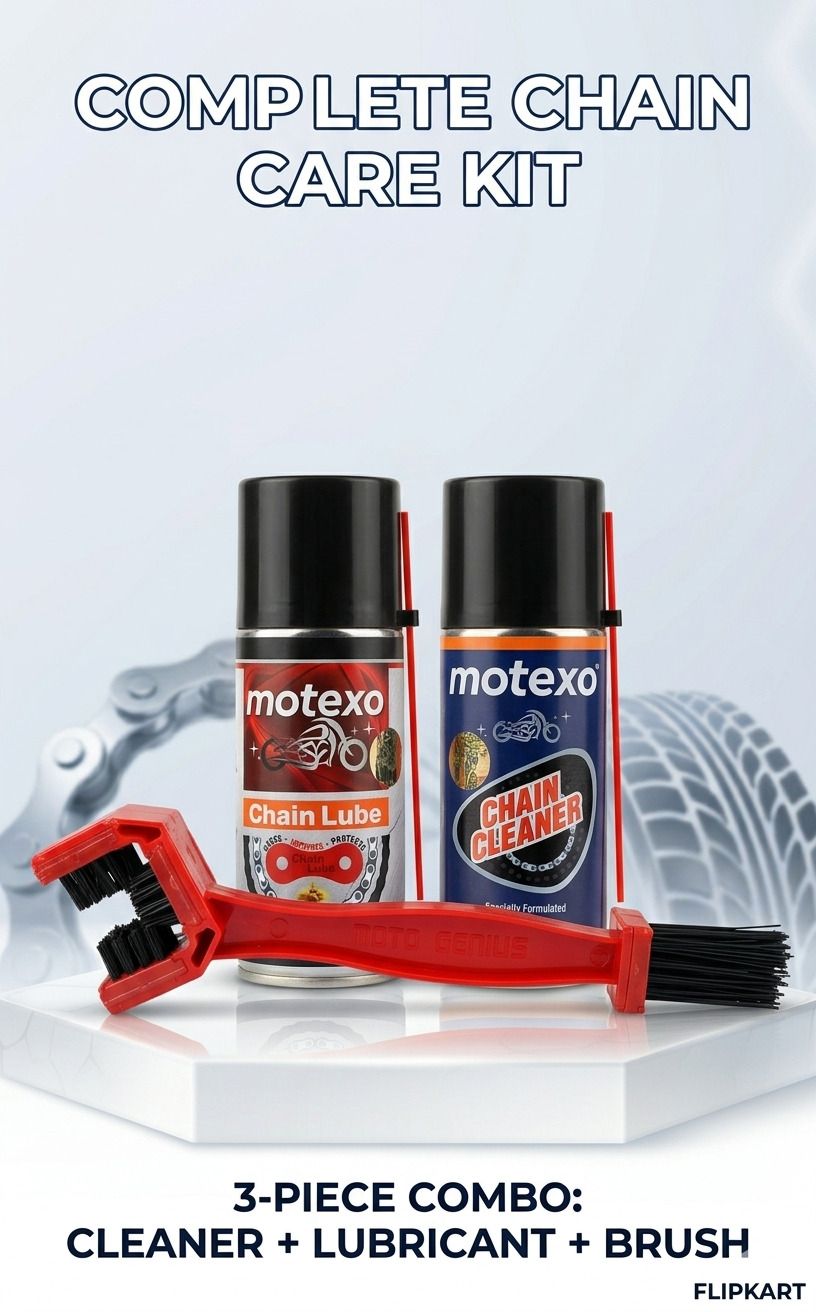 motexo 1 Bottle Of Chain Cleaner, 1 Bottle Of Chain Lubricant, 1 Chain Cleaning Brush Combo-picture-41