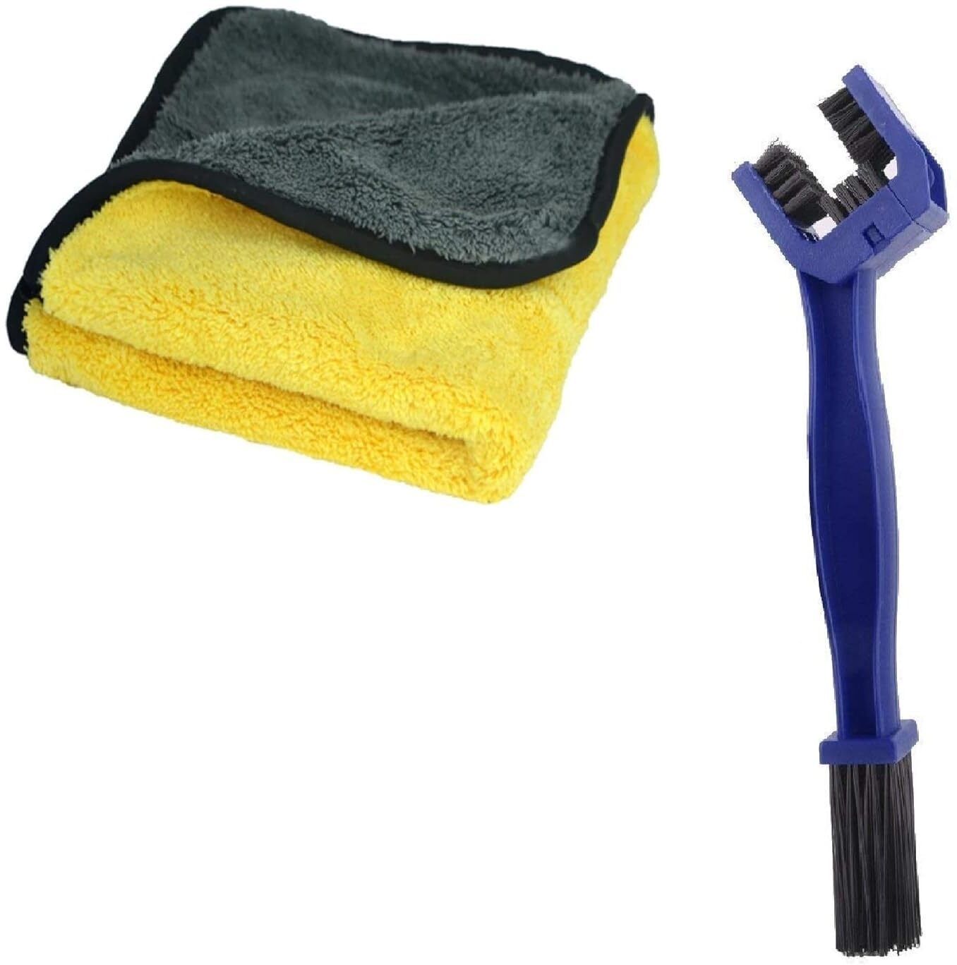 qnjl 1 pc bike chain brush, 1 pc cleaning cloth Combo-picture-19