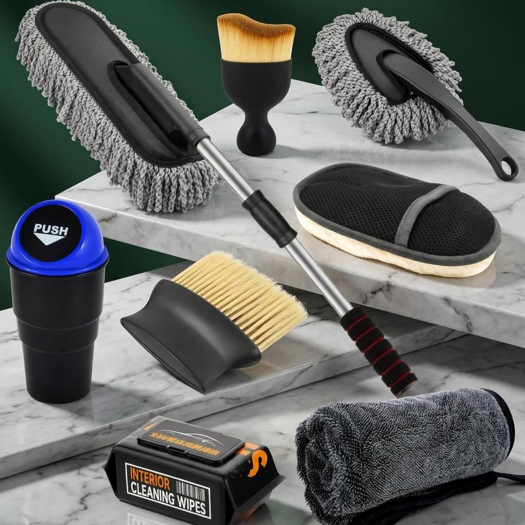 oridor Vehicle Cleaning Combo 8 Piece Vehicle Care Accessories with Dustbin Set Combo-picture-16