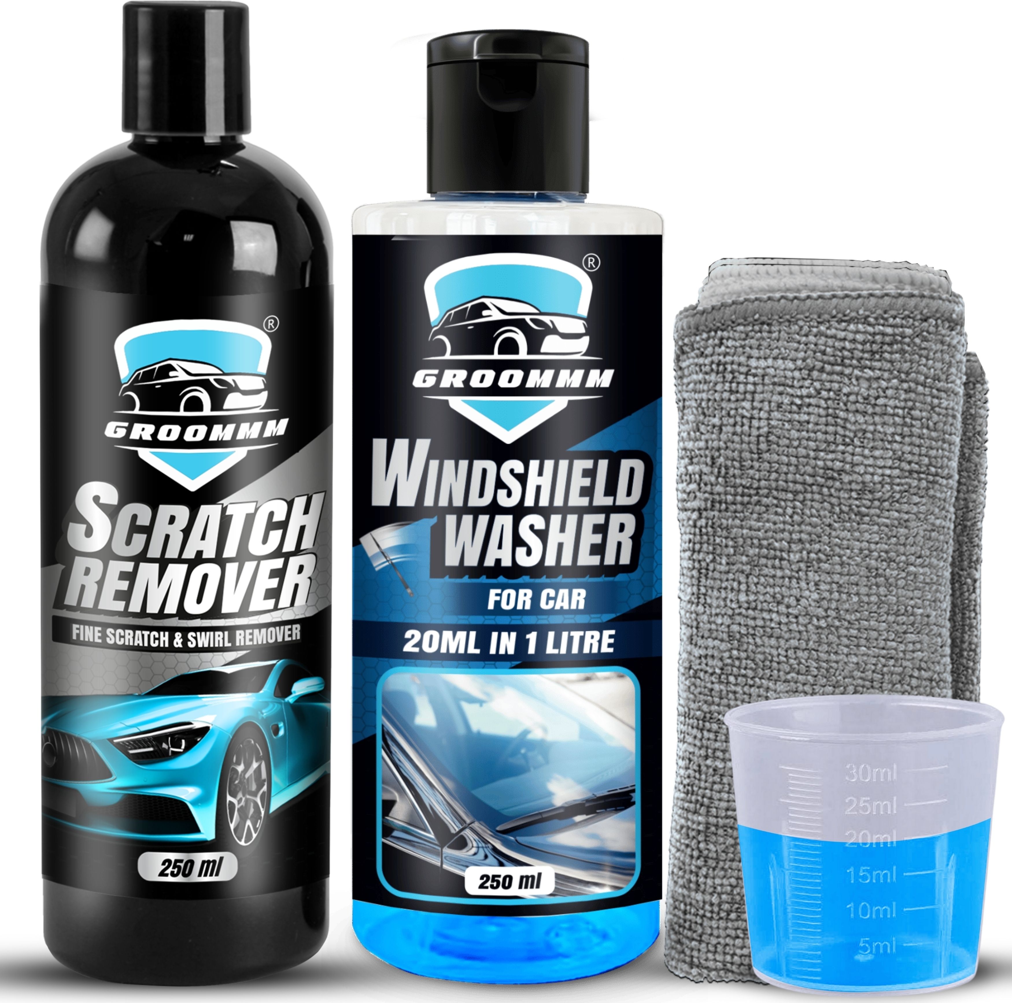 groommm Car scratch remover 250 ml & car windshield washer 250 ml Combo-picture-16