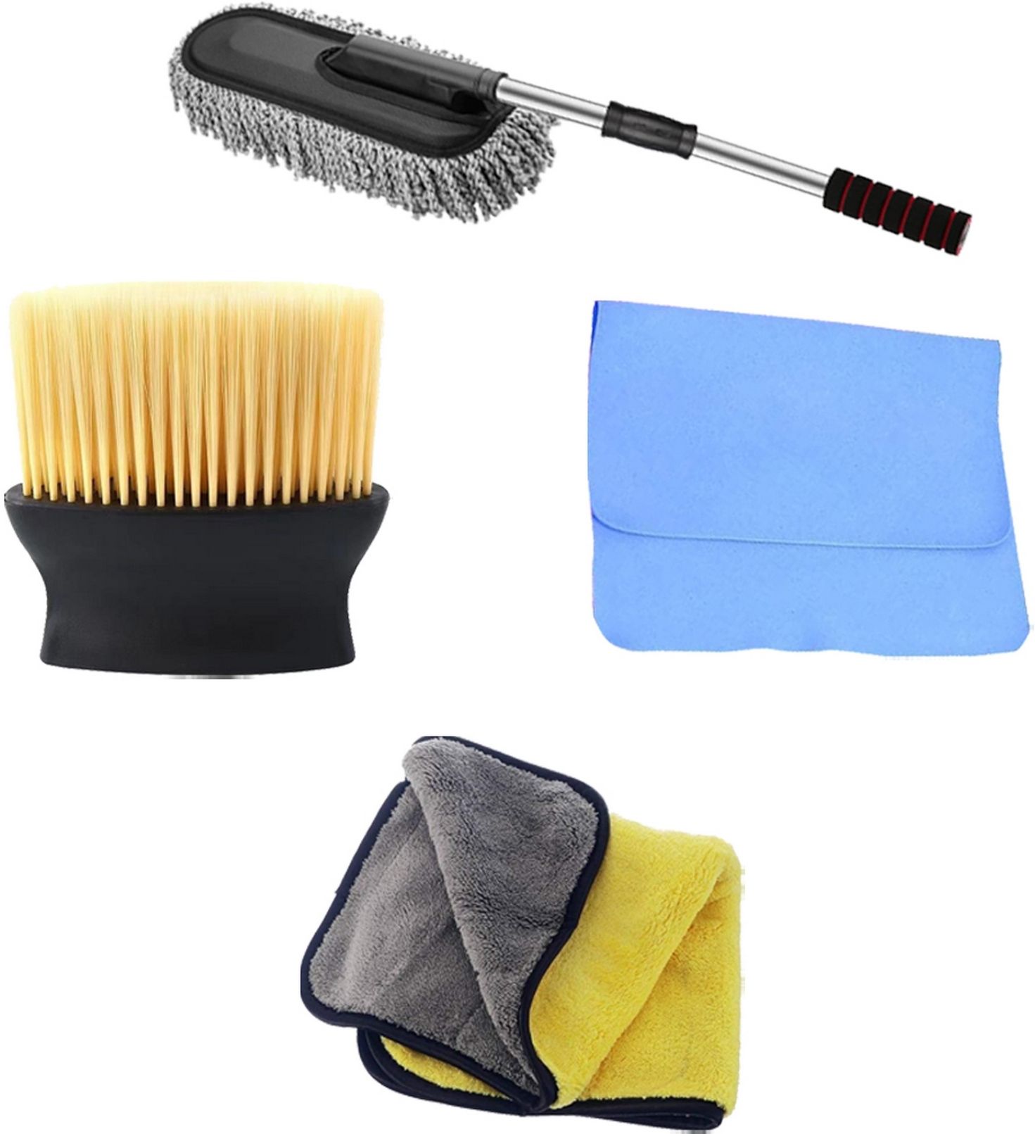 srbkfashion 4 Pcs Combo Of Big Brush, Microfiber Extended Big Duster, Magic Towel, Towel Combo-picture-28
