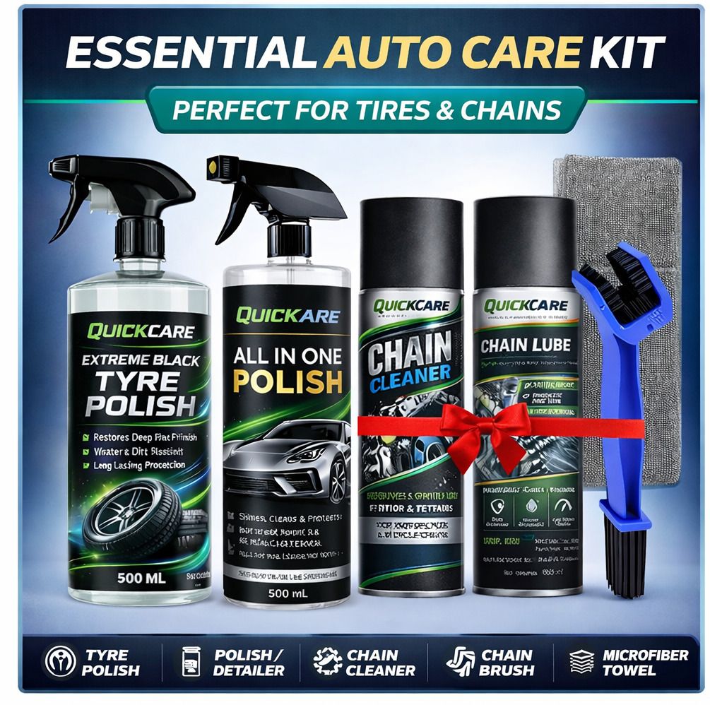 Complete Car Bike Detailing Kit Polish Lube Cleaner Protection Set Combo-image-14