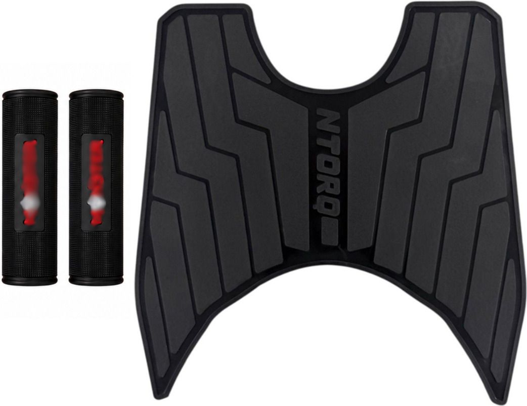 Anti Skid Mat NTORQ black, Grip Cover Red Combo-image-40