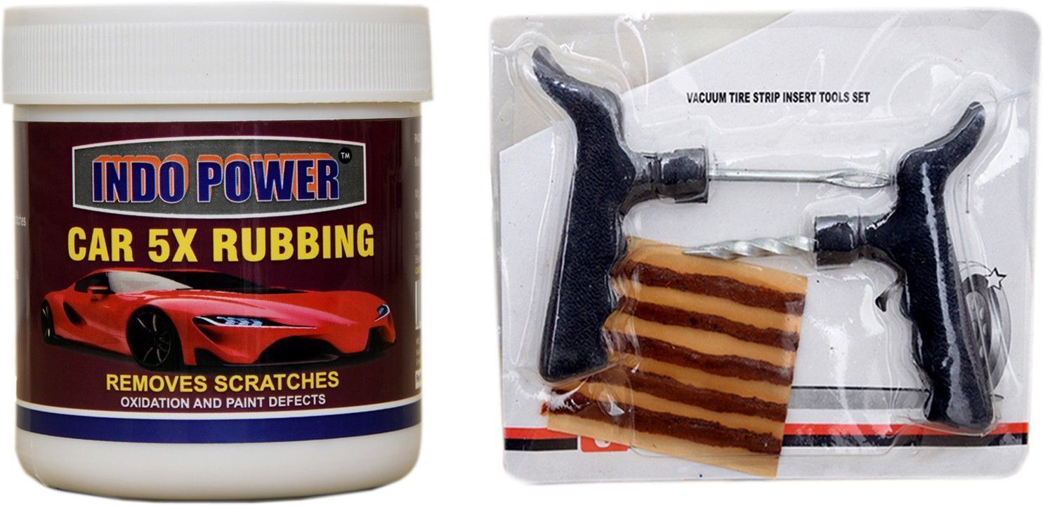 indopower CAR 5X RUBBING 250gm+ 1 set Tubeless Tyre Puncture kit. Combo-picture-12