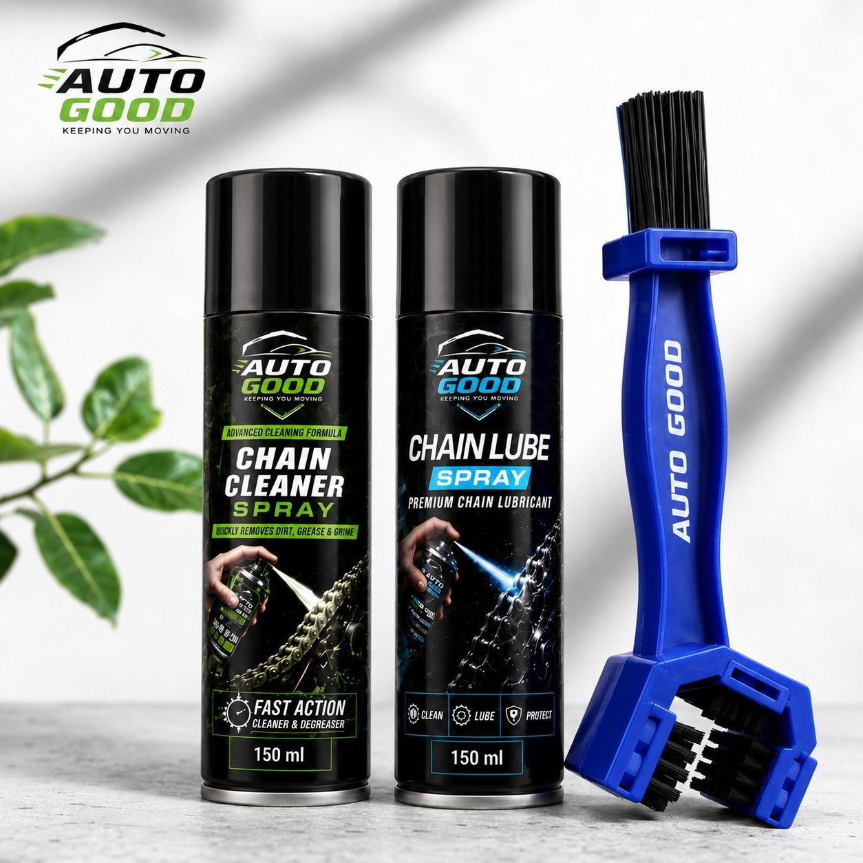 auto good 150 ml Chain Cleaner + 150 ml Chain Lube + FREE Chain Cleaning Brush Combo-picture-3