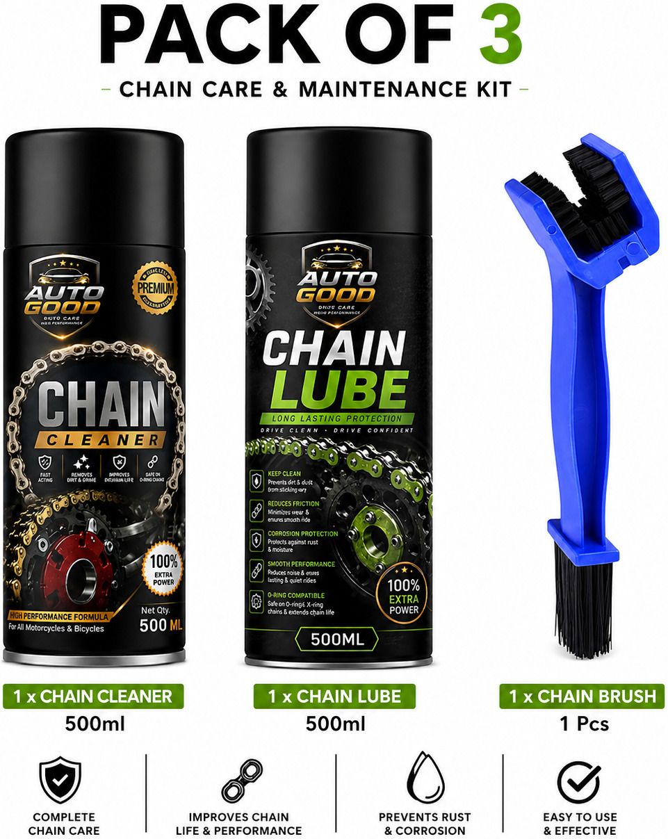 auto good 1 Chain Cleaner, 1 Chain Lube, 1 Chain Cleaning Brush Combo-picture-28