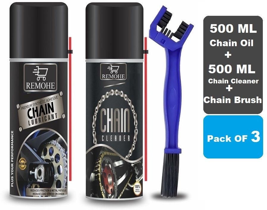 500 ML Chain Lubricant, 500 ML Chain Cleaner, Chain Crush Combo