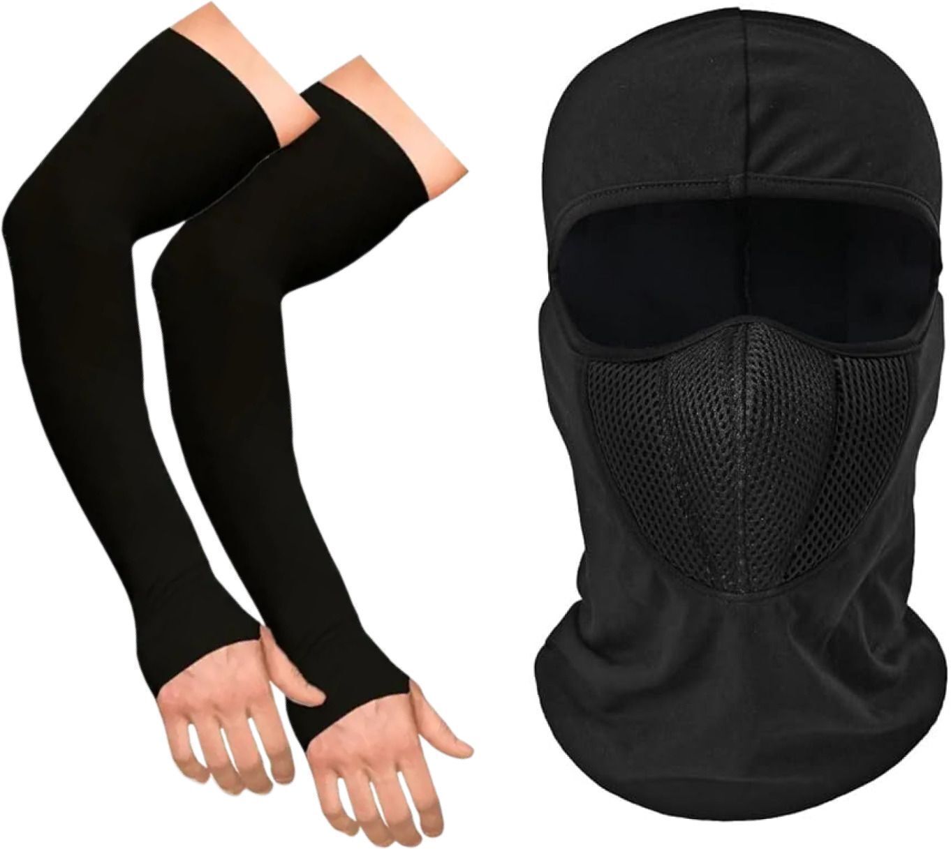 veetasa 1 x Arm Sleeves (Lef and Right), 1 x Balaclava Combo-picture-23